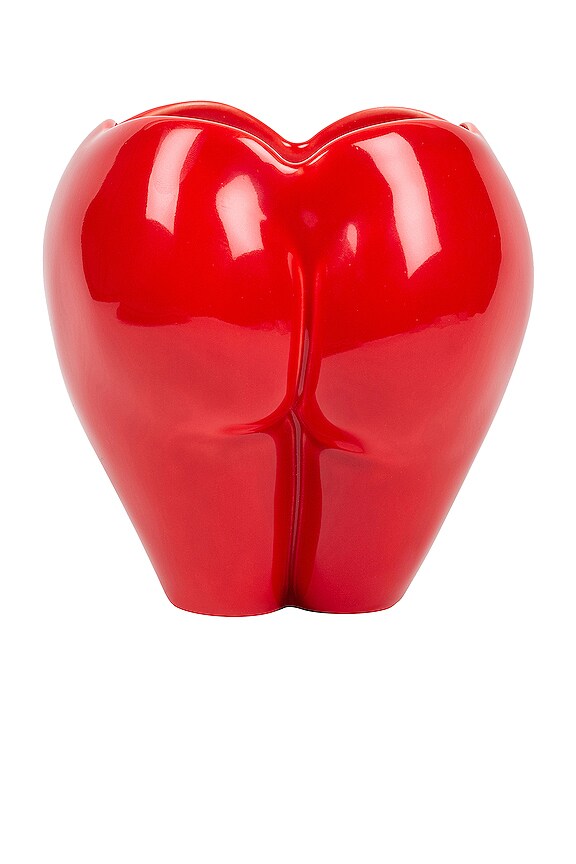 view 2 of 2 Bottom of My Heart Candle in Red