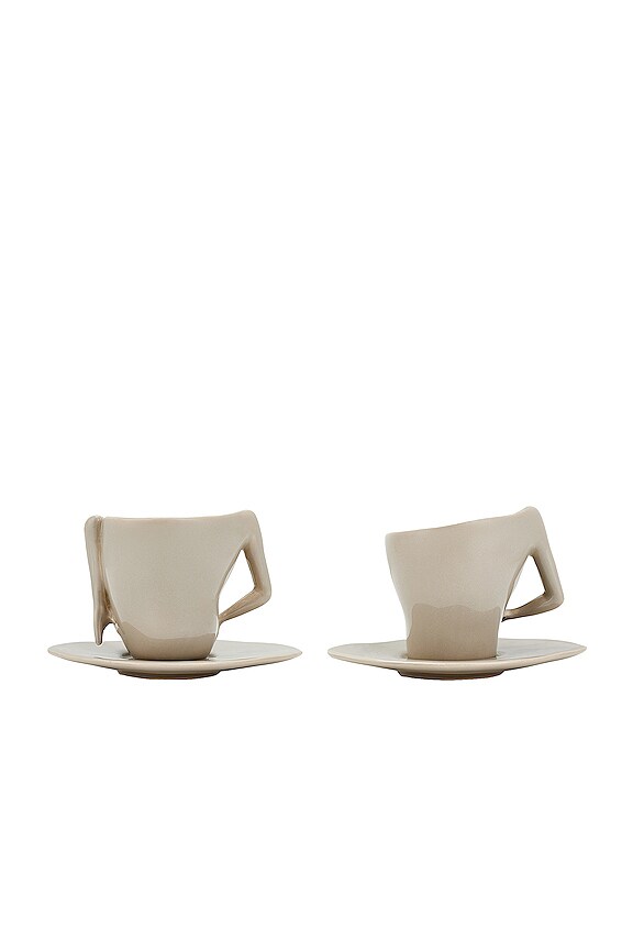 view 2 of 2 C Cups Coffee Cups Set Of 2 in High Shine Mushroom