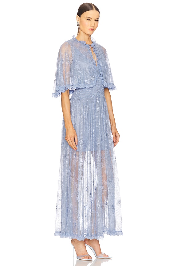 view 2 of 3 Tissy Lace Gown With Detachable Slip in Blue