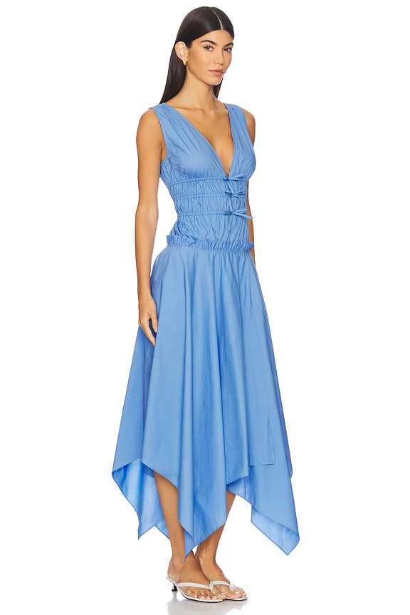 view 2 of 3 Zelie Cotton Poplin Dress in Cornflower Blue