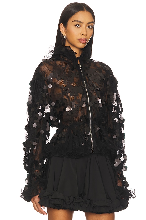 view 2 of 5 Sofie Sequin Lace Jacket in Black