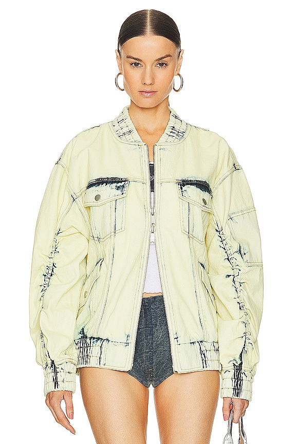 view 2 of 5 Thea Bomber Jacket in Yellow