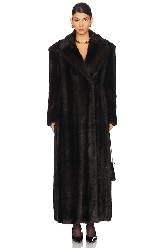 view 2 of 4 Marzia Faux Fur Coat in Visone