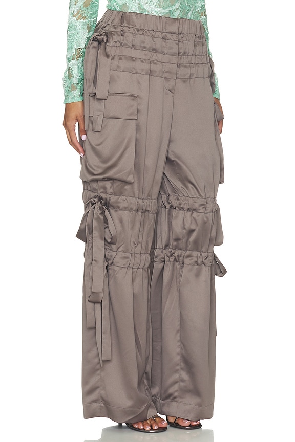 view 2 of 6 Odin Satin Trousers in Steel Grey