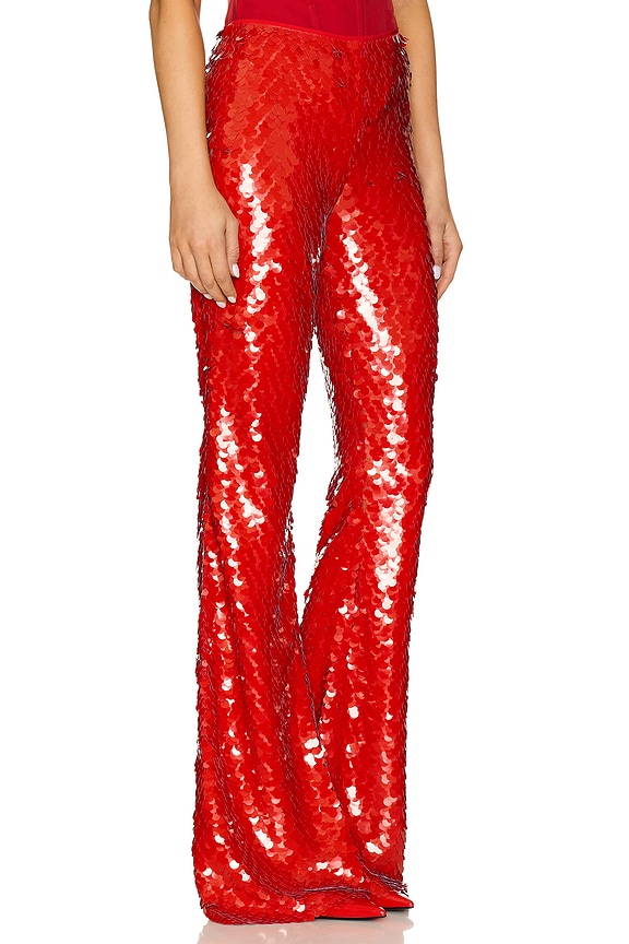 view 2 of 6 PANTALONES ACAMPANADOS CON LENTEJUELAS LENNON in Poppy