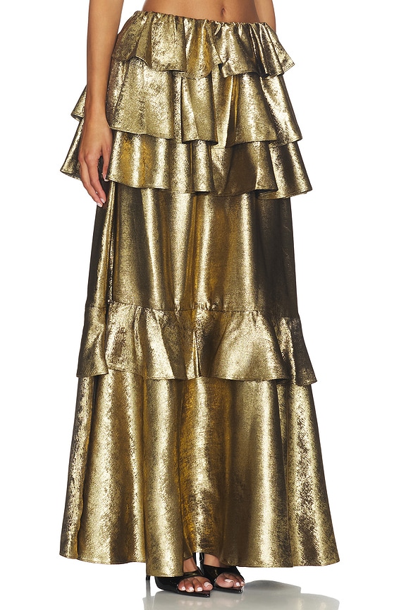 view 2 of 6 FALDA VILHELMINE in Metallic Gold