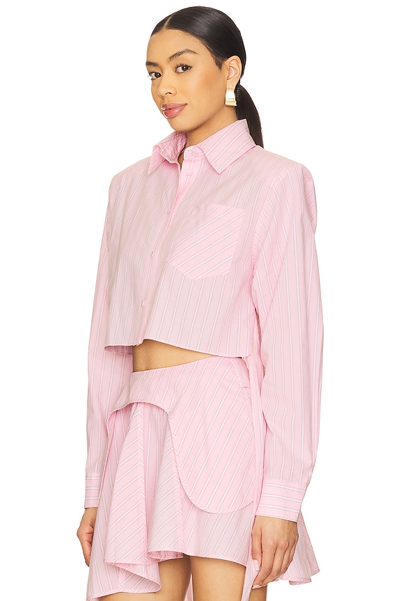 view 2 of 5 TOP MANCHES LONGUES RANDALL in Blush Stripe