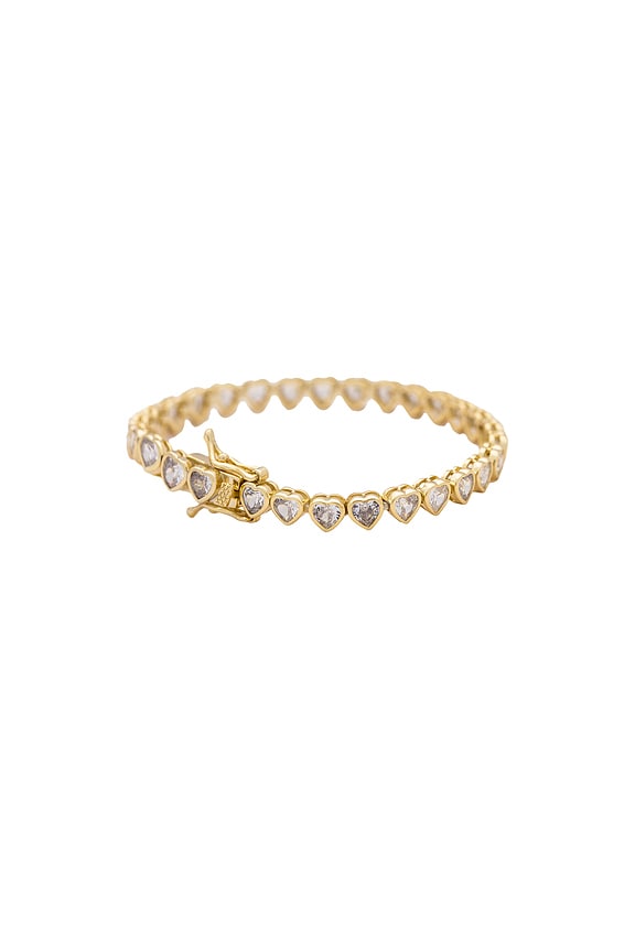 view 2 of 3 Nora Heart Tennis Bracelet in Gold