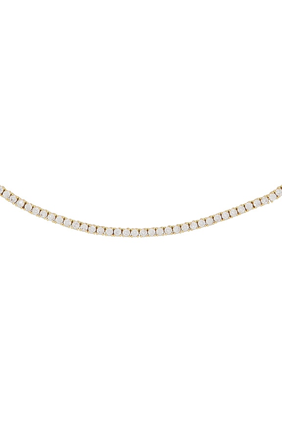view 2 of 3 Everyday Tennis Necklace in Yellow Gold