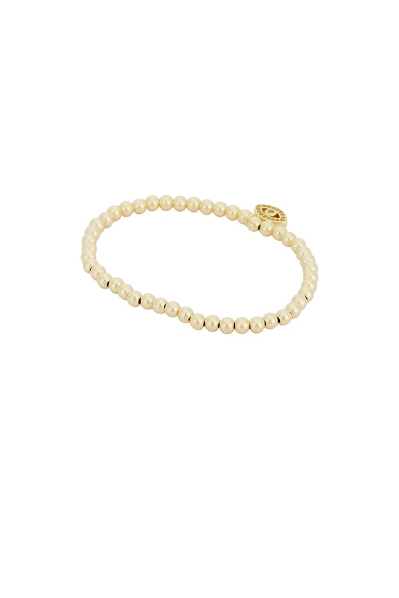 view 2 of 2 Gold Evil Eye Bracelet in Yellow Gold