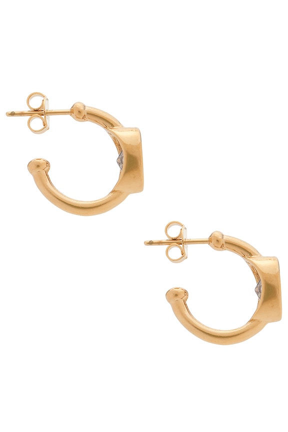 view 2 of 3 PENDIENTES DE ARO BEZEL in Yellow Gold