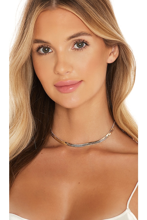 view 2 of 2 Chunky Snake Necklace in Gold