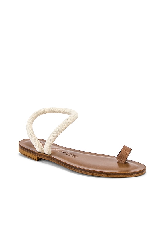 view 2 of 5 SANDALES ANGELA in Ecru & Tobacco
