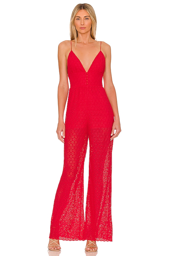 view 1 of 3 Tilly Wide Leg Jumpsuit in Bright Poppy