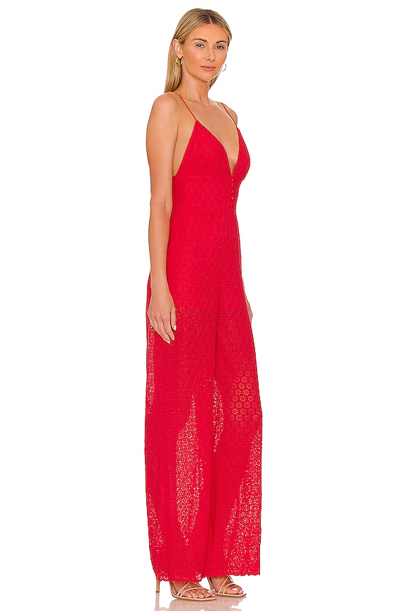 view 2 of 3 Tilly Wide Leg Jumpsuit in Bright Poppy