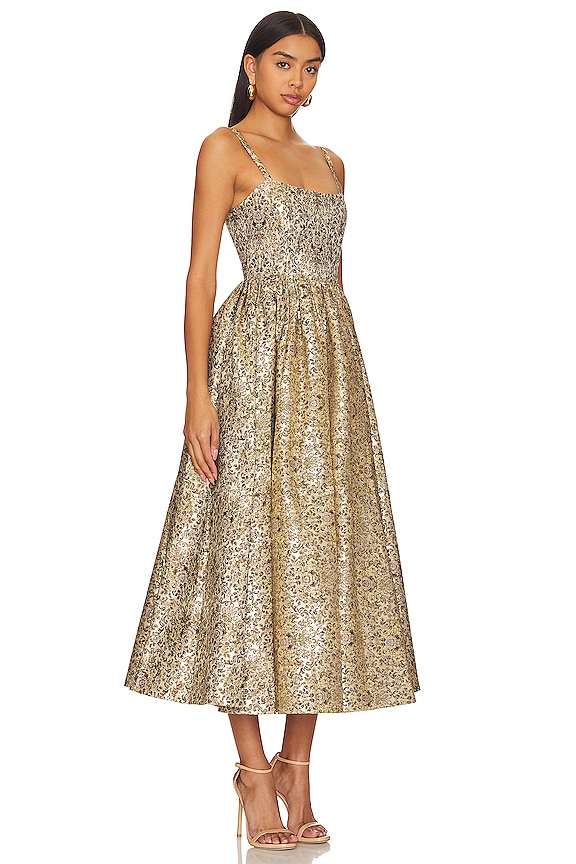 view 2 of 3 FAY ミディ丈ドレス in Champagne Multi