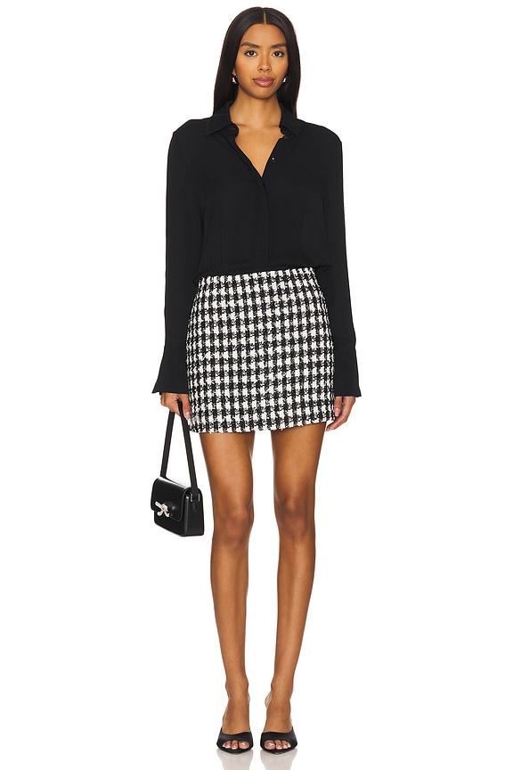 view 2 of 5 Mattie Mini Shirt Dress in Black & White