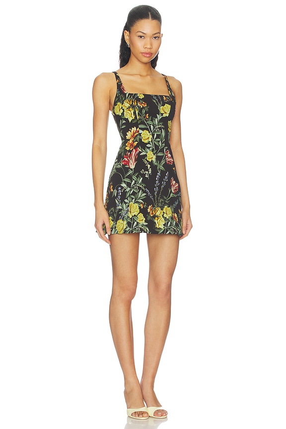 view 2 of 3 Julia Scoop Neck Mini Dress in Desert Sprigs Black
