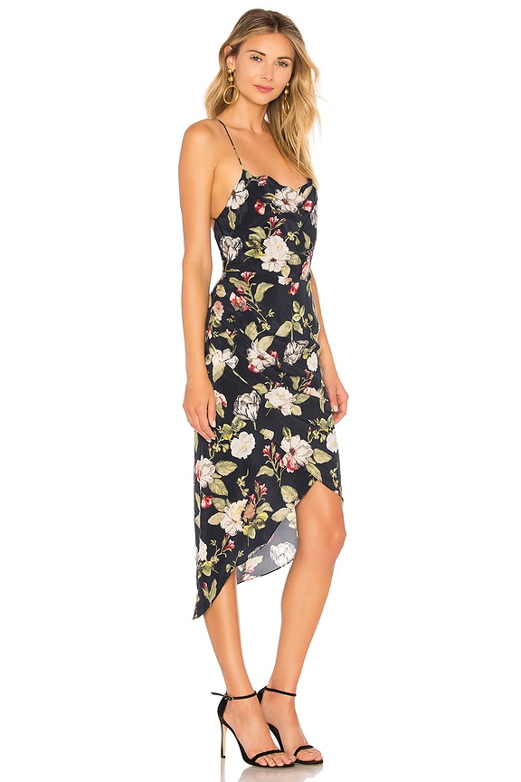 view 2 of 3 Reena Open Back Midi Dress in Hazy Floral Sapphire