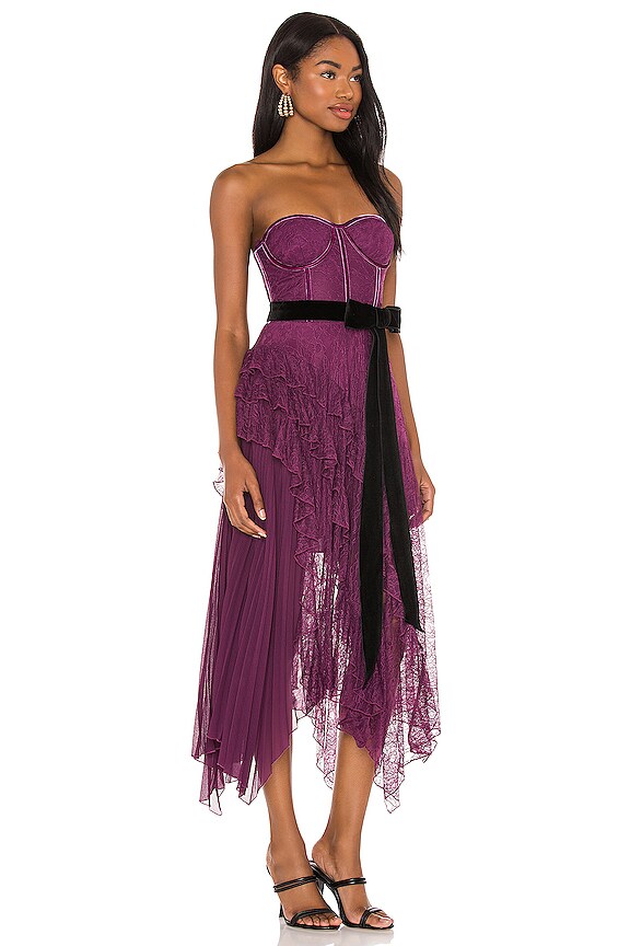 view 2 of 4 Bree Ruffle Handkerchief Dress in Boysenberry