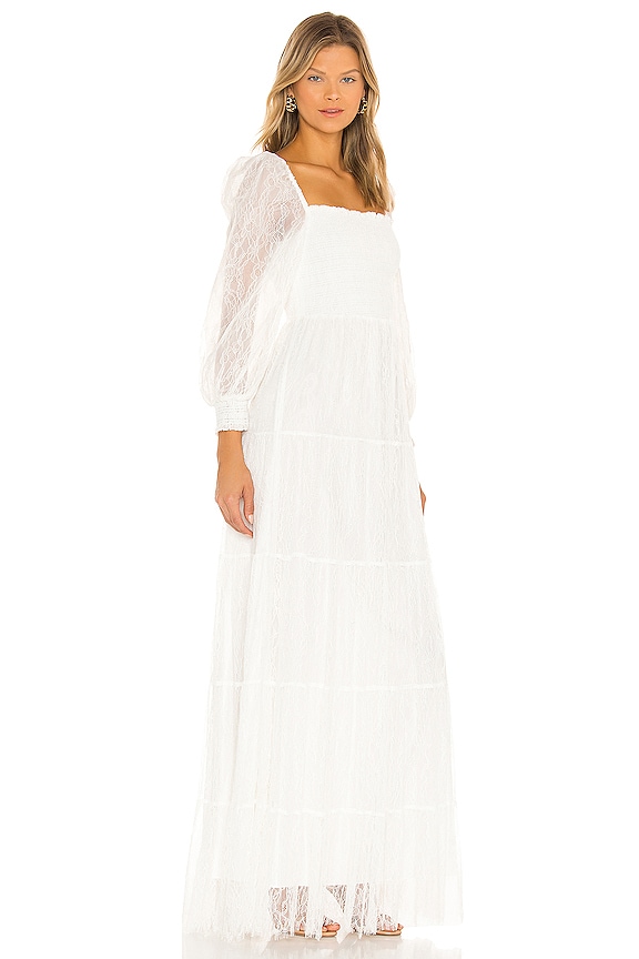 view 2 of 3 Cooper Smocked Bodice Maxi Dress in Off White