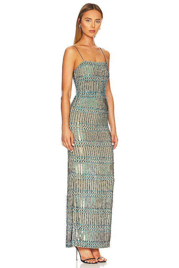 view 2 of 4 ROBE FIFI in Turkish Blue & Black