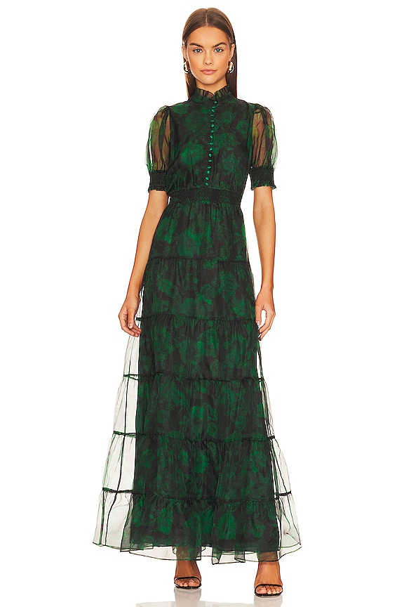 view 2 of 4 ROBE COLETTA in Dream Floral Emerald