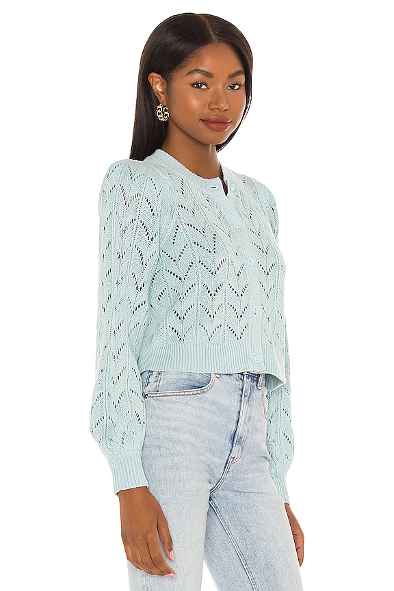 view 2 of 4 Kitty Puff Sleeve Cardigan in Waterfall