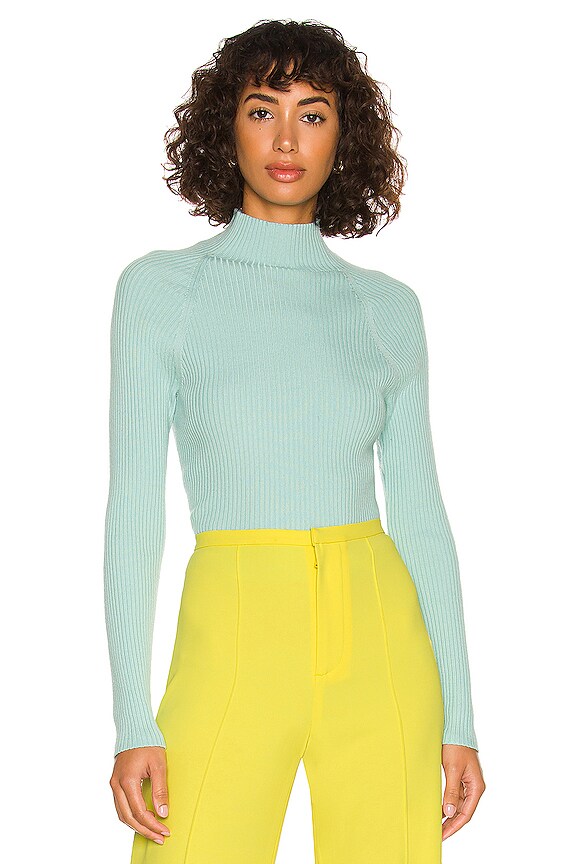 view 1 of 4 Irena Mock Neck Rib Sweater in Breeze