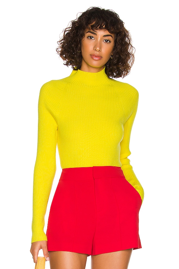 view 1 of 4 Irena Mock Neck Cropped Sweater in Sunflower