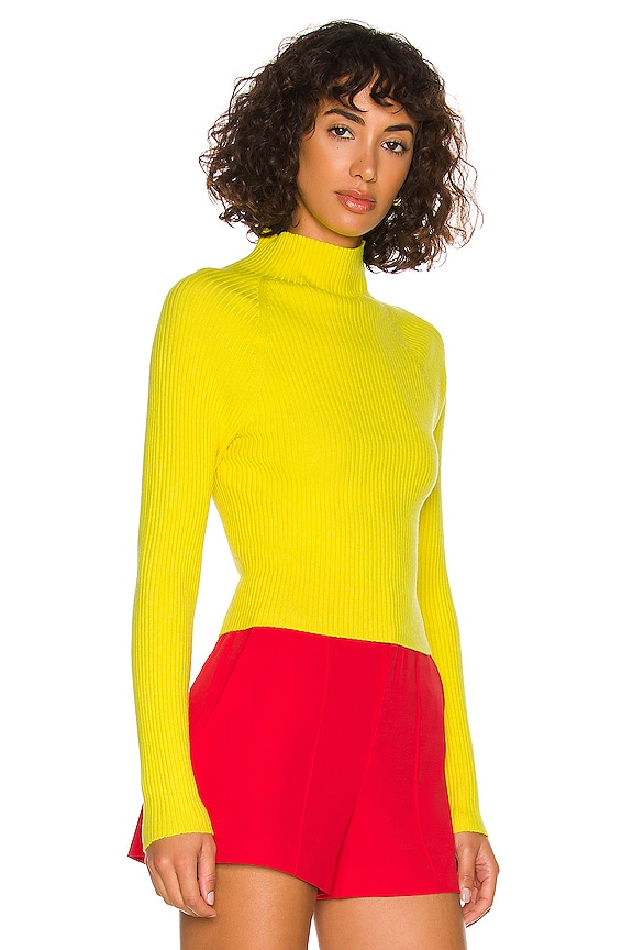 view 2 of 4 Irena Mock Neck Cropped Sweater in Sunflower