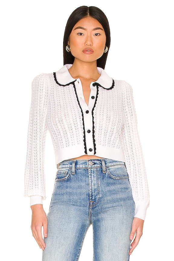 view 1 of 4 GILET GOLDIE in Soft White & Black