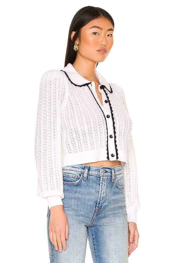 view 2 of 4 GILET GOLDIE in Soft White & Black