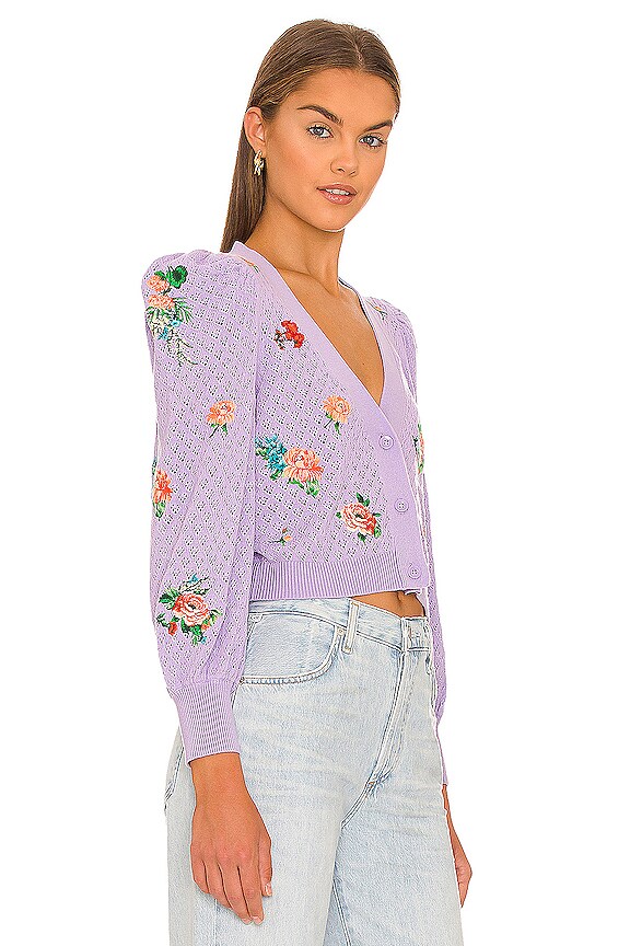 view 2 of 4 Morita Floral Cardigan in Lavender Multi
