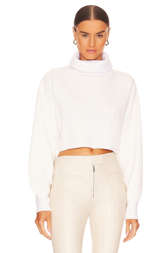 view 1 of 4 Oswald Oversized Cropped Pullover in Soft White