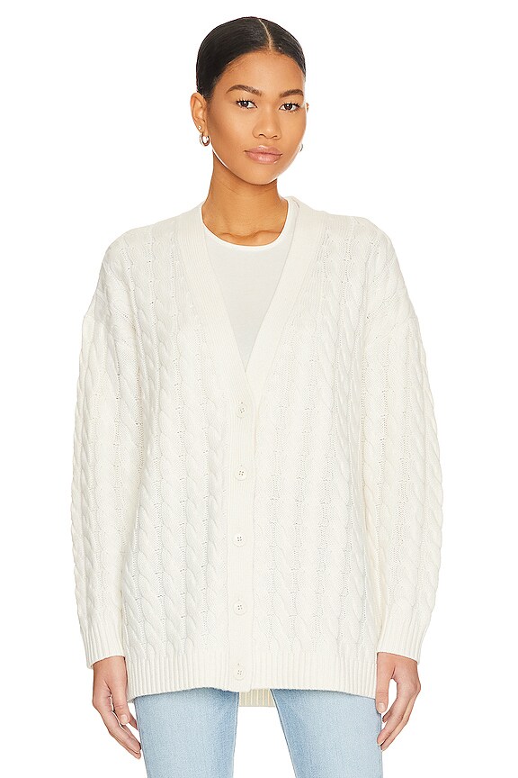 view 2 of 5 GILET CABLE GRANDPA in Ecru