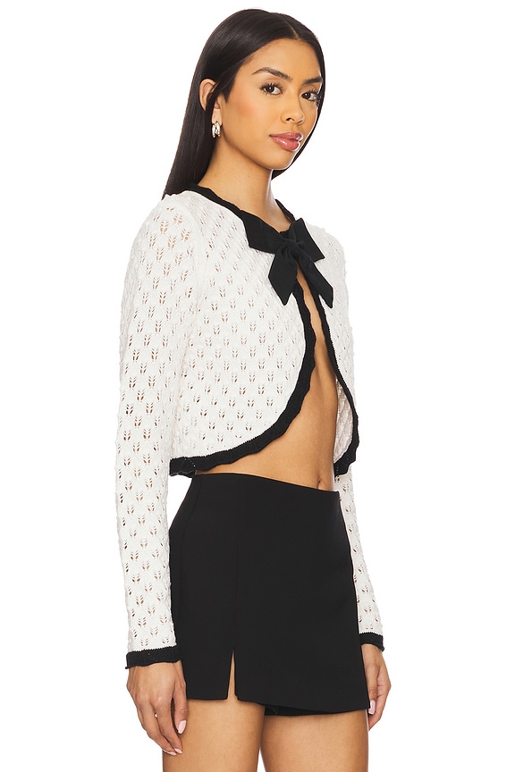 view 2 of 4 GILET CACHE-ÉPAULES DANNIE in Soft White & Black