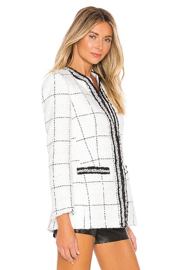 view 2 of 5 Indira Fitted Jacket in White & Black