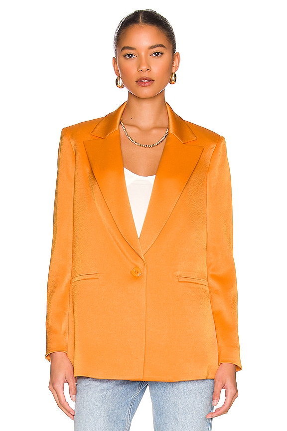 view 2 of 5 Denny Notch Blazer in Tangerine