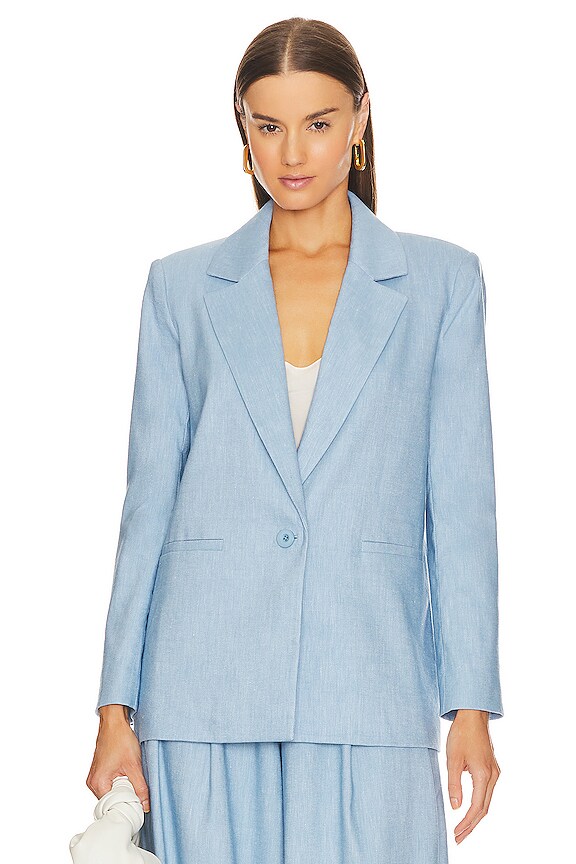 view 2 of 5 Denny Blazer with Piping in Chambray