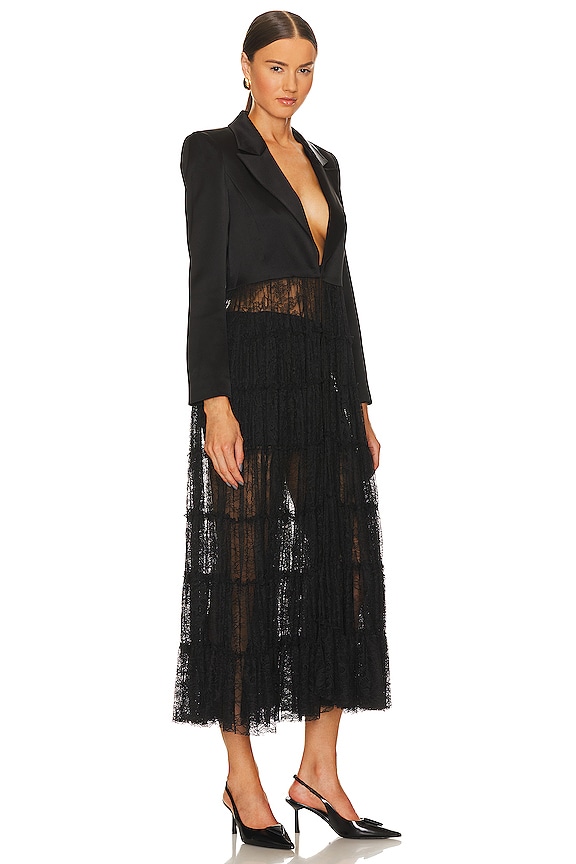 view 2 of 3 Everly Lace Maxi Blazer in Black