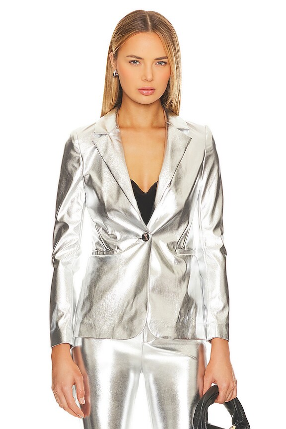 view 2 of 5 CHAQUETA DE CUERO SINTÉTICO BREANN in Silver