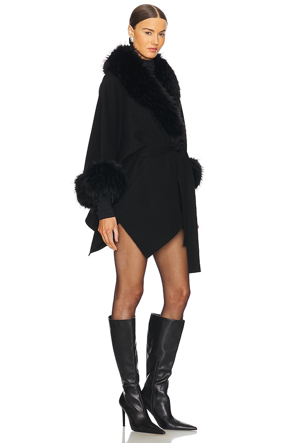 view 2 of 3 MANTEAU EN LAINE JOANNE in Black