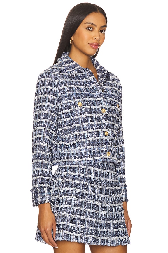 view 2 of 5 Chloe Cropped Boxy Jacket in Indigo