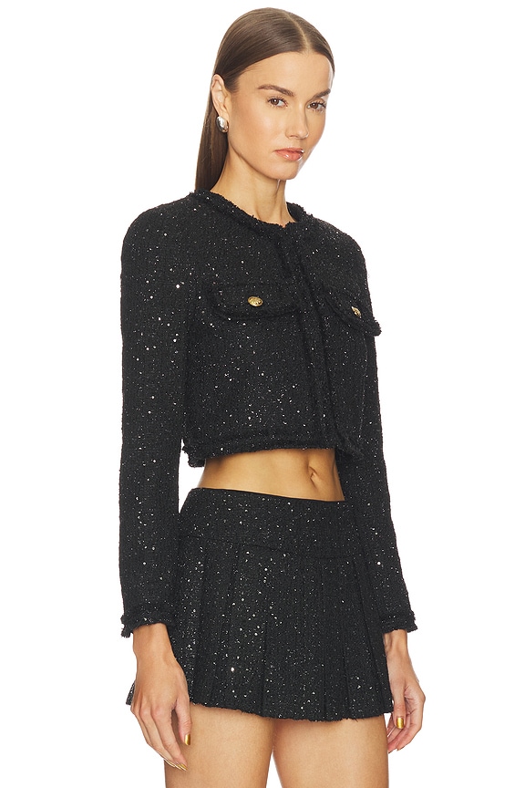 view 2 of 5 Dumont Tweed Boxy Jacket in Black