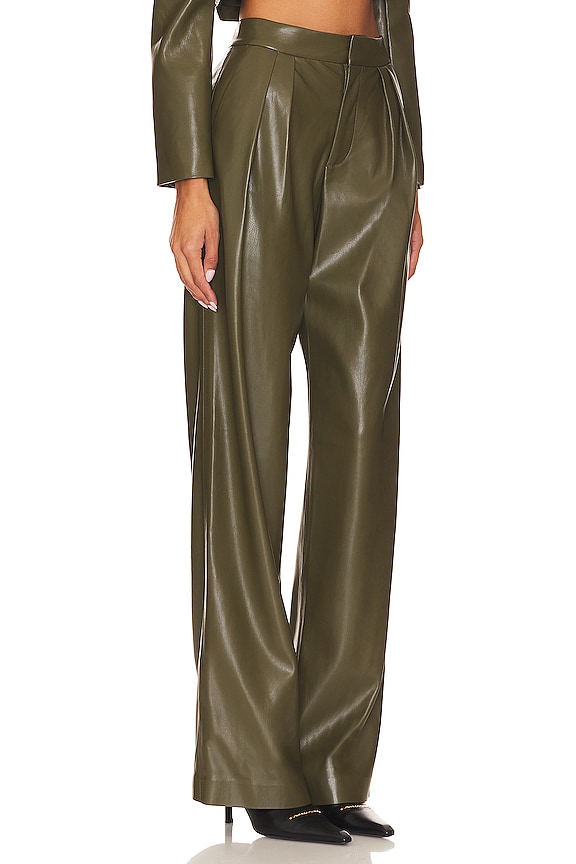 view 2 of 4 PANTALÓN DE FALSO CUERO POMPEY in Olive