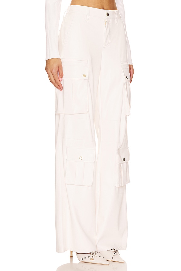 view 2 of 4 Joette Faux Leather Cargo Pant in Off White