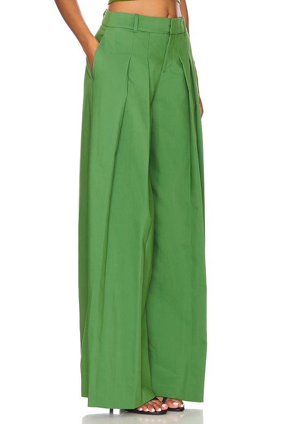 view 2 of 6 BLAIRE ULTRA LOW RISE PLEATED 팬츠 in Avocado