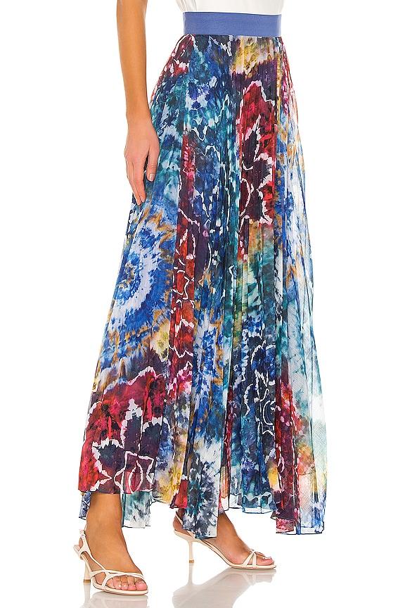 view 2 of 4 Shannon Pleat Skirt in Tie Dye Kaleidoscope