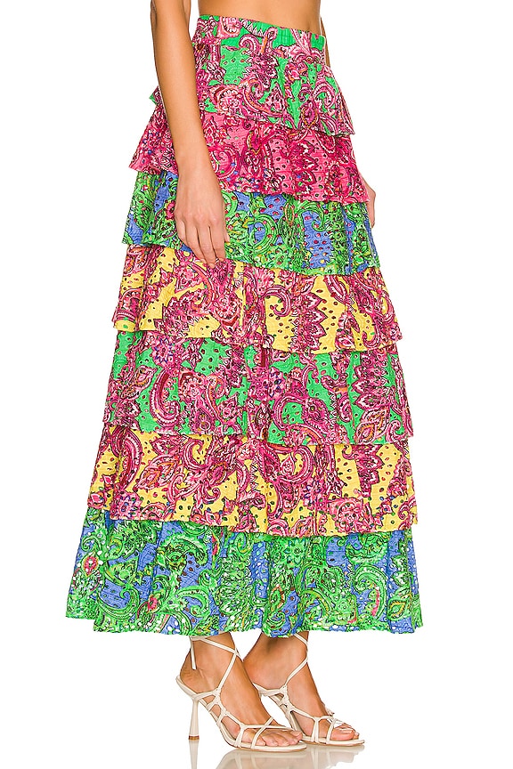 view 2 of 4 Jia Tiered Ruffle Skirt in Multi